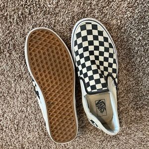 Checkerboard vans women’s size 10 men size 8.5